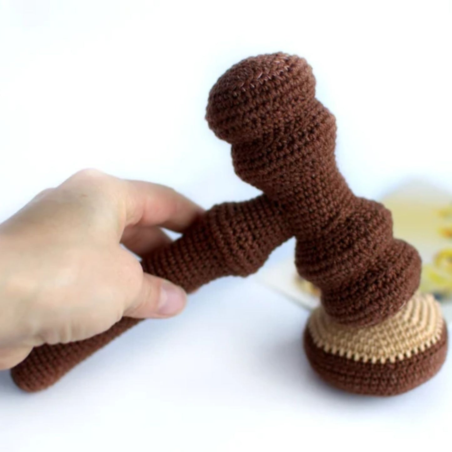 Crochet Gavel Pattern PDF โ Judge Gavel Amigurumi, Courtroom Crochet Pattern, Lawyer & Justice Gift