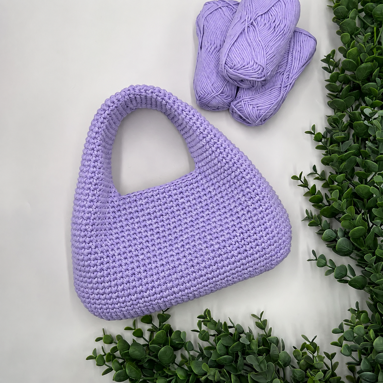 Loma Bag Crochet Pattern | Cotton Hobo Bag | Beginner & Advanced PDF + Video Tutorial