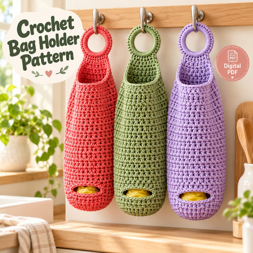 Crochet Plastic Bag Holder Pattern – Hanging Bag Dispenser PDF