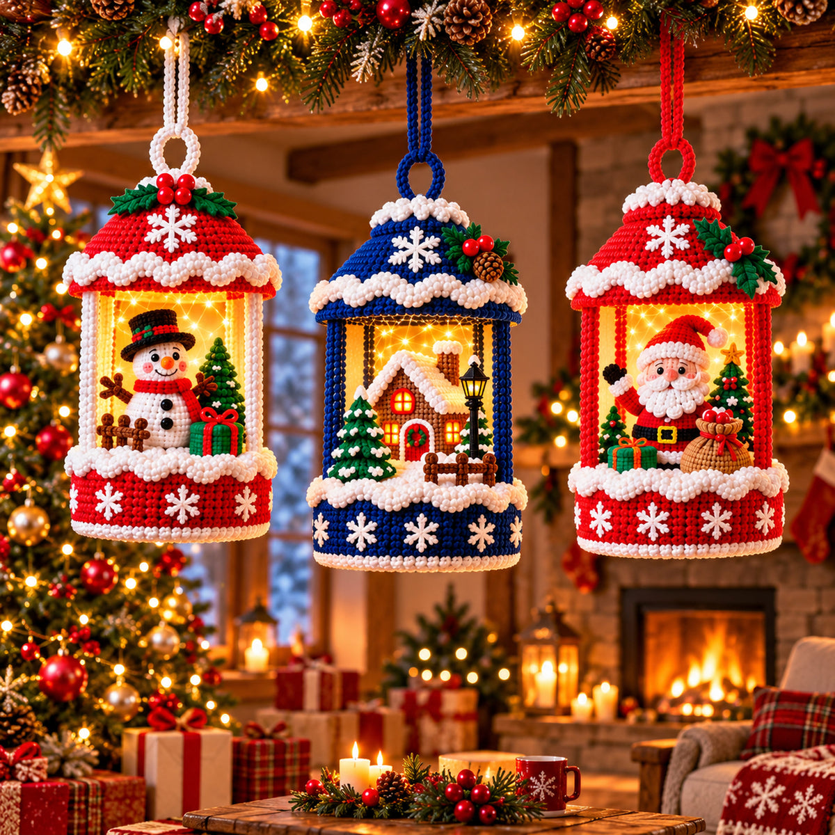 Christmas Lantern Crochet Pattern Bundle – 3 Designs PDF