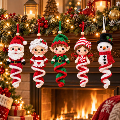 Christmas Spiral Ornament Crochet Pattern Bundle – 5 Designs PDF