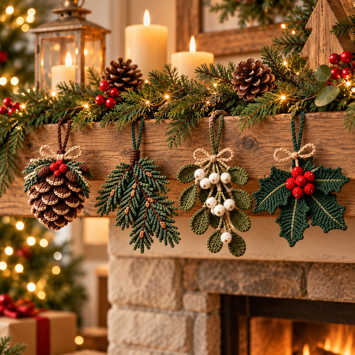 Christmas Crochet Ornament Pattern Bundle – 4 Designs PDF