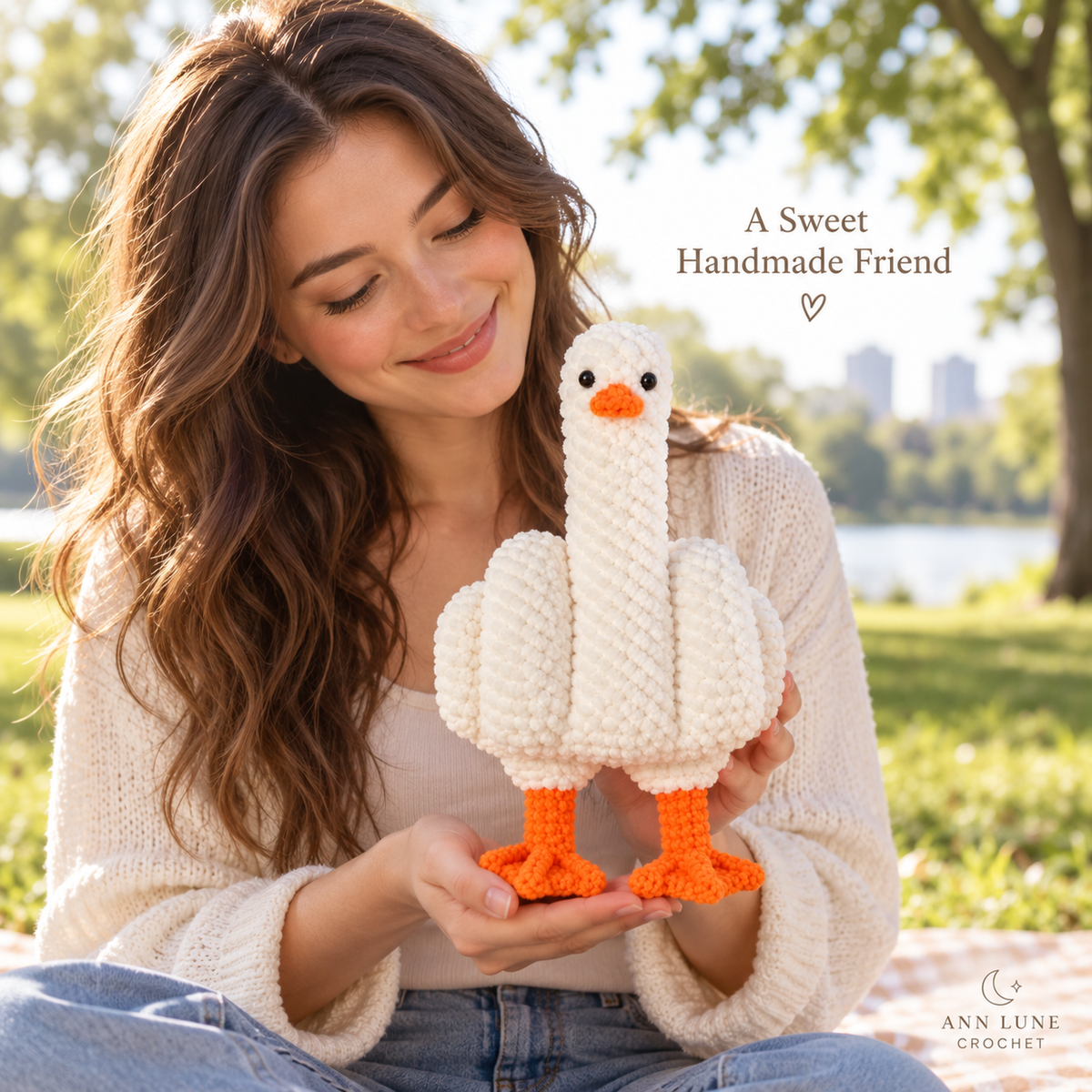 Cute Goose Crochet Pattern – Amigurumi Plush Goose PDF Pattern