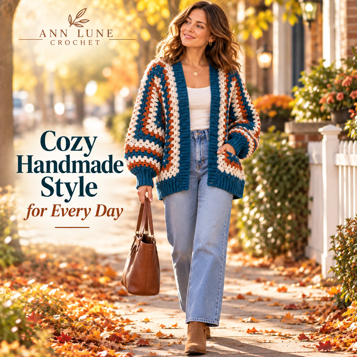 Hexagon Cardigan Crochet Pattern PDF – Oversized Granny Stitch Cardigan XS–5XL