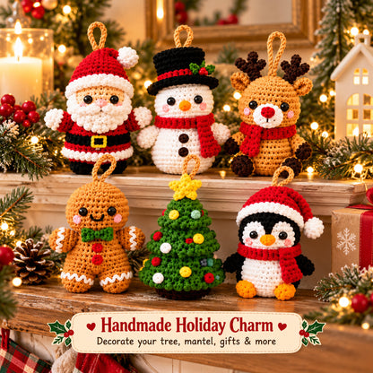 Mini Christmas Ornament Crochet Pattern Bundle – 6 Designs PDF