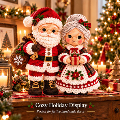 Santa & Mrs. Claus Crochet Pattern Bundle – Christmas Amigurumi PDF