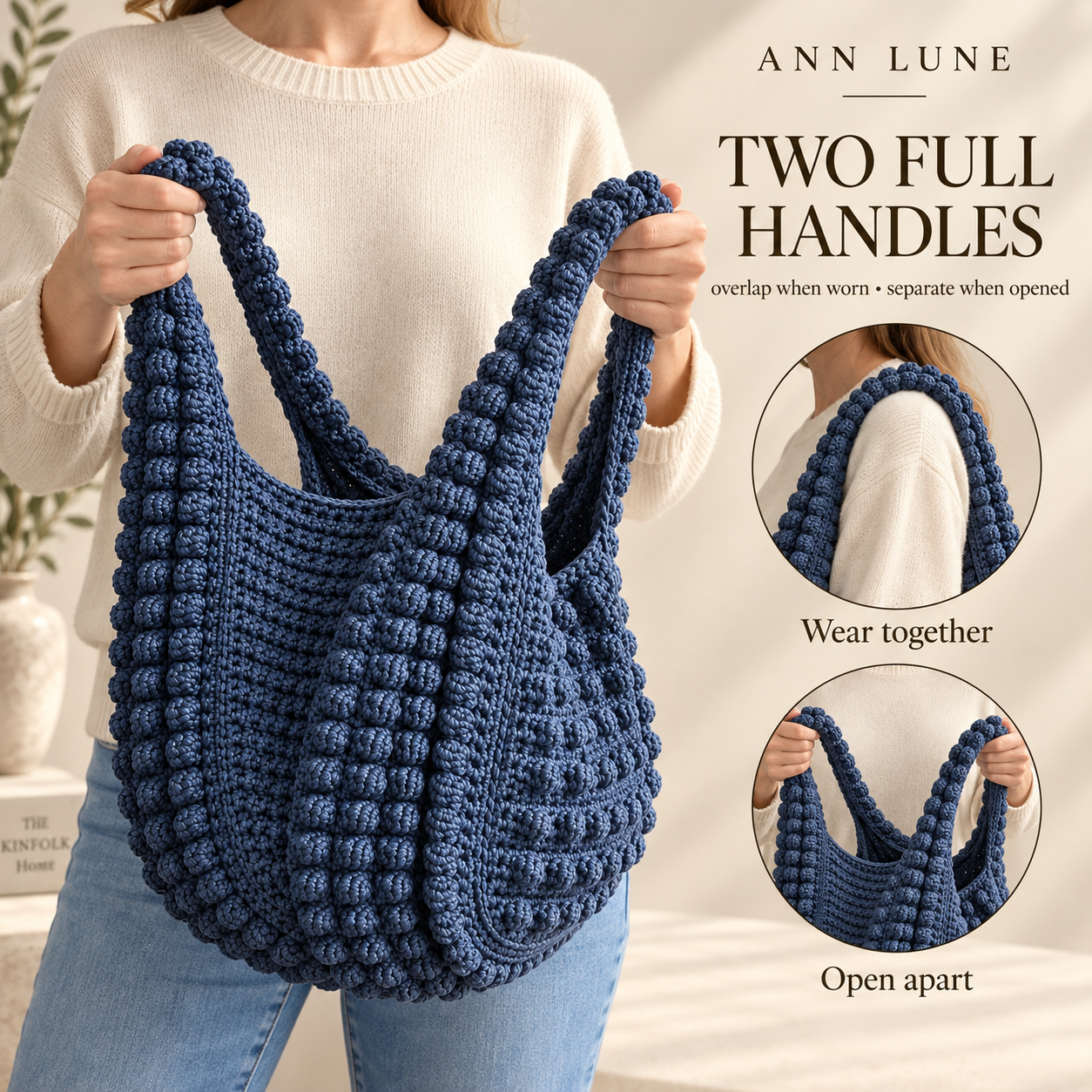 Bobble Shoulder Bag Crochet Pattern PDF | Crochet Hobo Bag