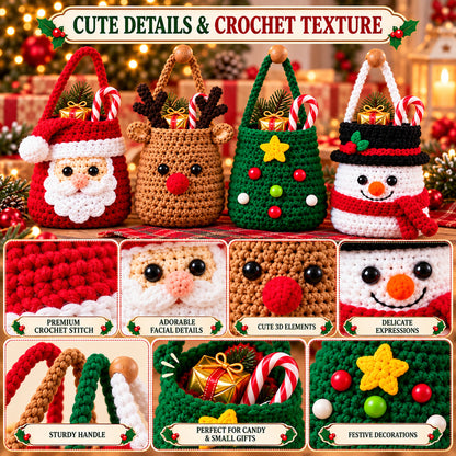 Christmas Crochet Gift Holder Pattern Bundle – 4 Designs PDF