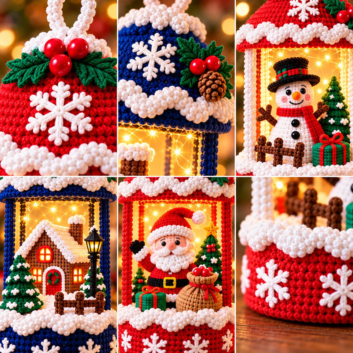 Christmas Lantern Crochet Pattern Bundle – 3 Designs PDF