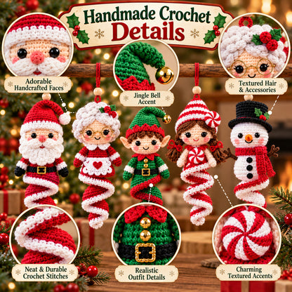 Christmas Spiral Ornament Crochet Pattern Bundle – 5 Designs PDF