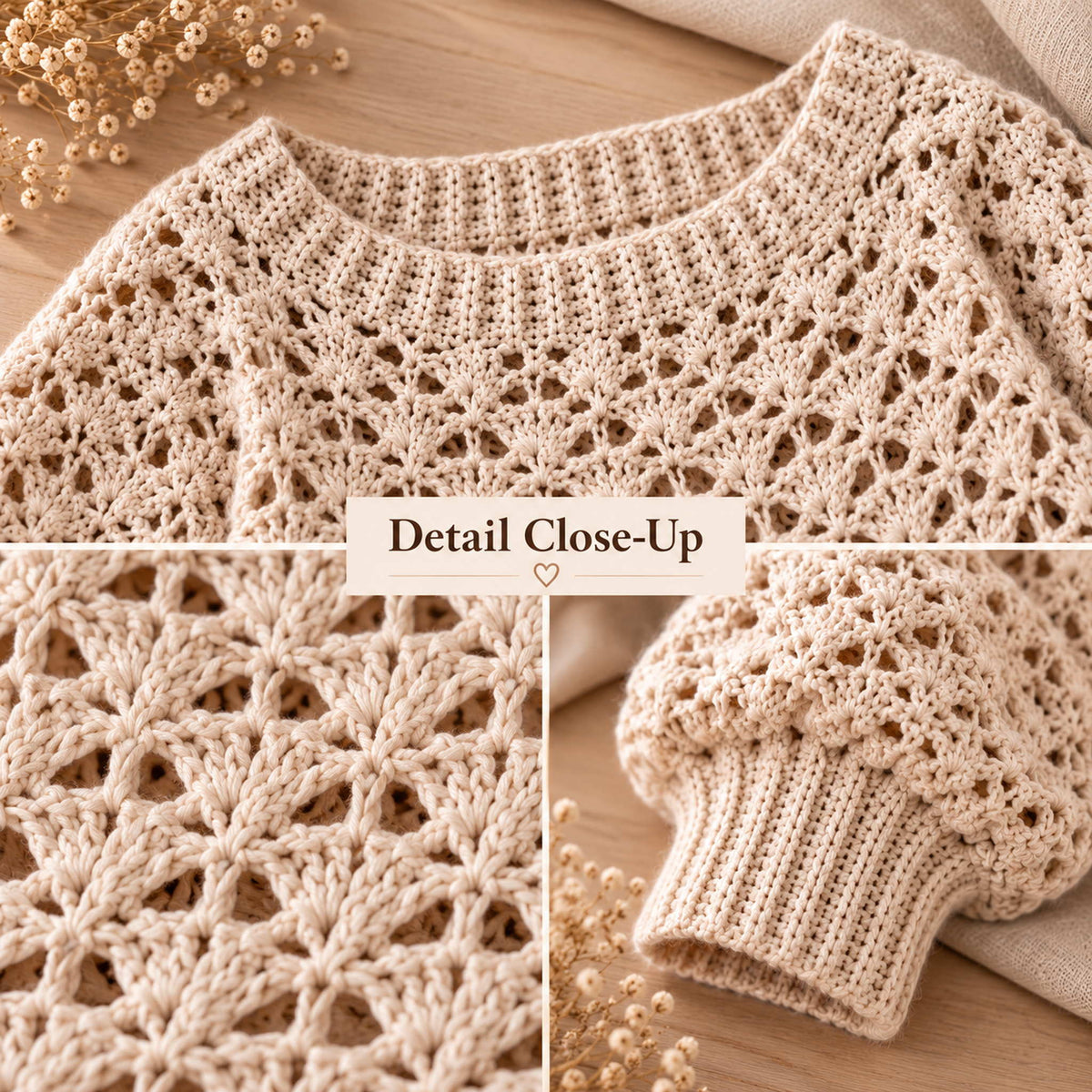 Lace Crochet Sweater Pattern PDF