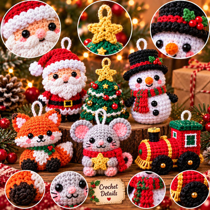 50 Tiny Christmas Pals – Crochet Ornament Patterns Bundle (PDF)