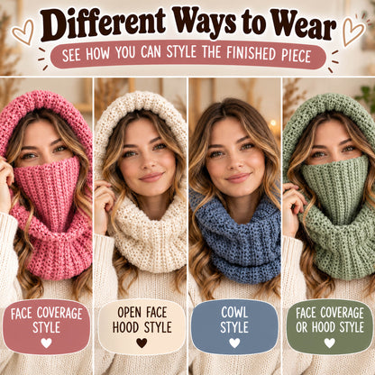 Balaclava Turtleneck Crochet Pattern PDF