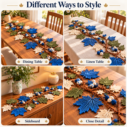 Maple Leaf Table Runner Crochet Pattern PDF