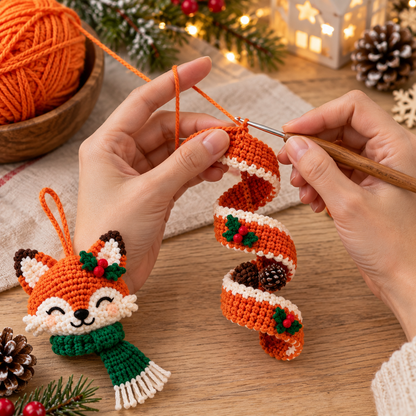 Crochet Christmas Spiral Hanging Ornaments PDF – Santa & Snowman Patterns