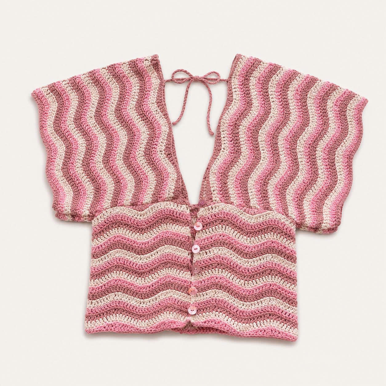 Cloudlace Crochet Top Pattern PDF – Made-to-Measure Summer Crochet Top, Open Back Tie Top, Digital Crochet Pattern-TDS