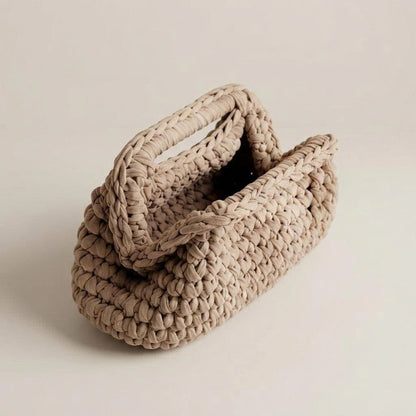 Crochet Clasp Bag Pattern PDF | Step-by-Step Beginner Purse Tutorial | T-Shirt Yarn Handbag Pattern