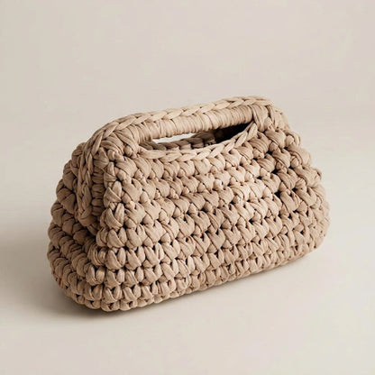 Crochet Clasp Bag Pattern PDF | Step-by-Step Beginner Purse Tutorial | T-Shirt Yarn Handbag Pattern