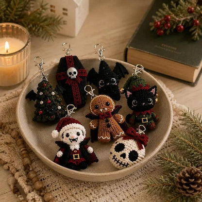 30 Gothic Crochet Keychain Patterns: Holiday Amigurumi PDF Bundle