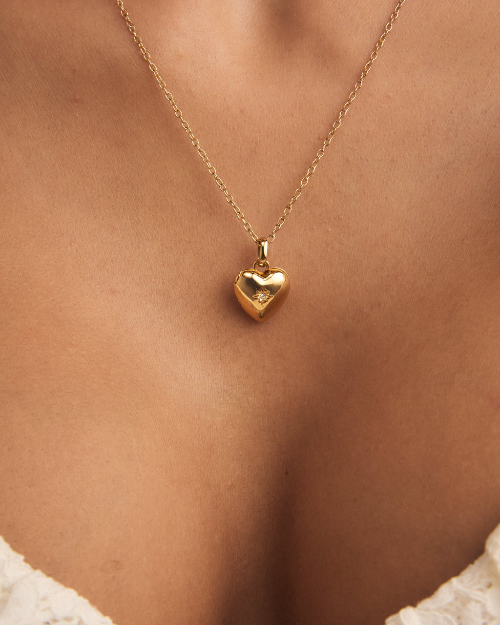 Star Photo Locket Necklace