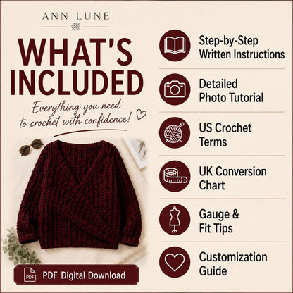 Knit-Look Wrap Sweater with Sleeves Crochet Pattern PDF, Easy Boho Sweater Shrug, Cozy Winter Wrap for Women