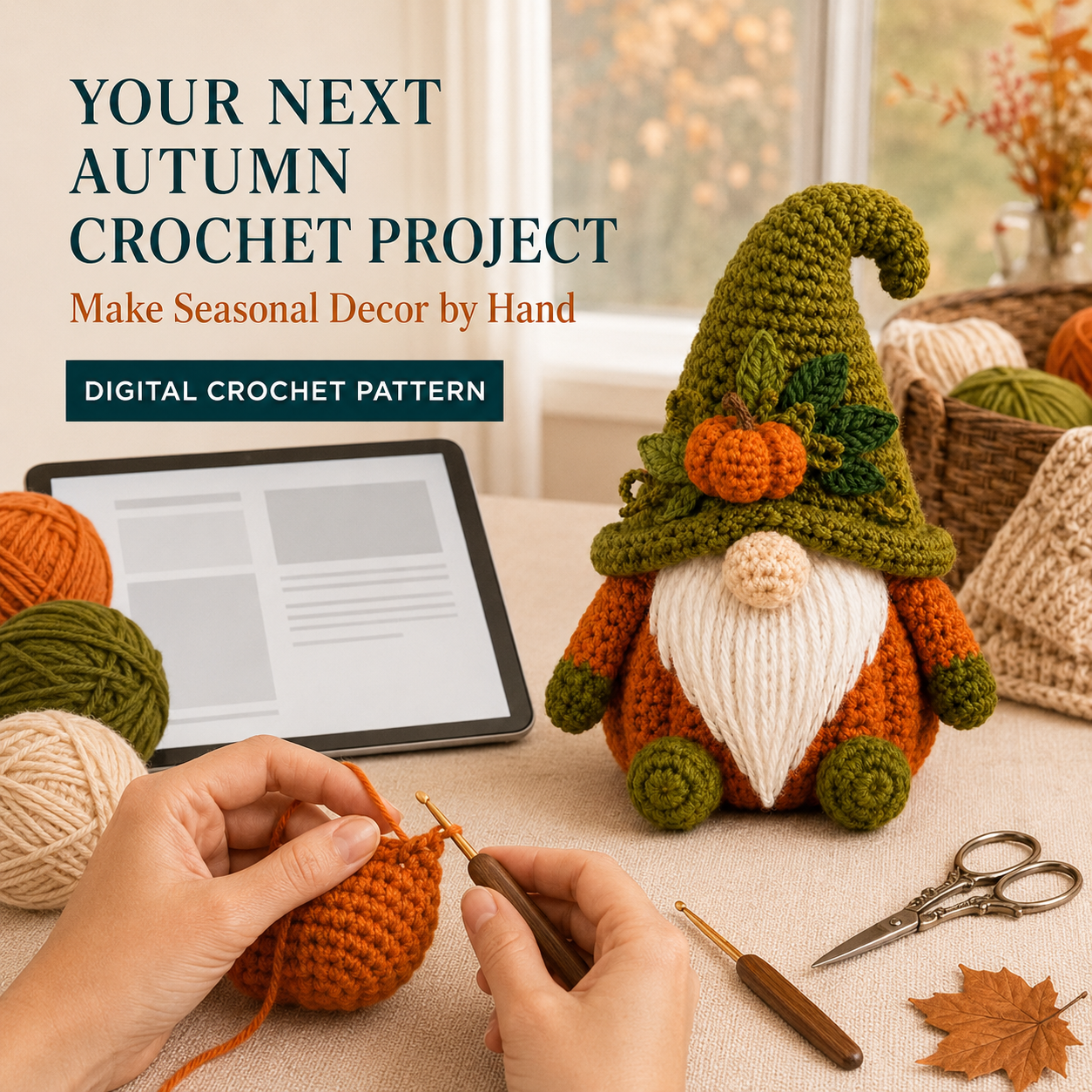 Snowman Spiral Hanging Crochet Pattern PDF | Christmas Amigurumi