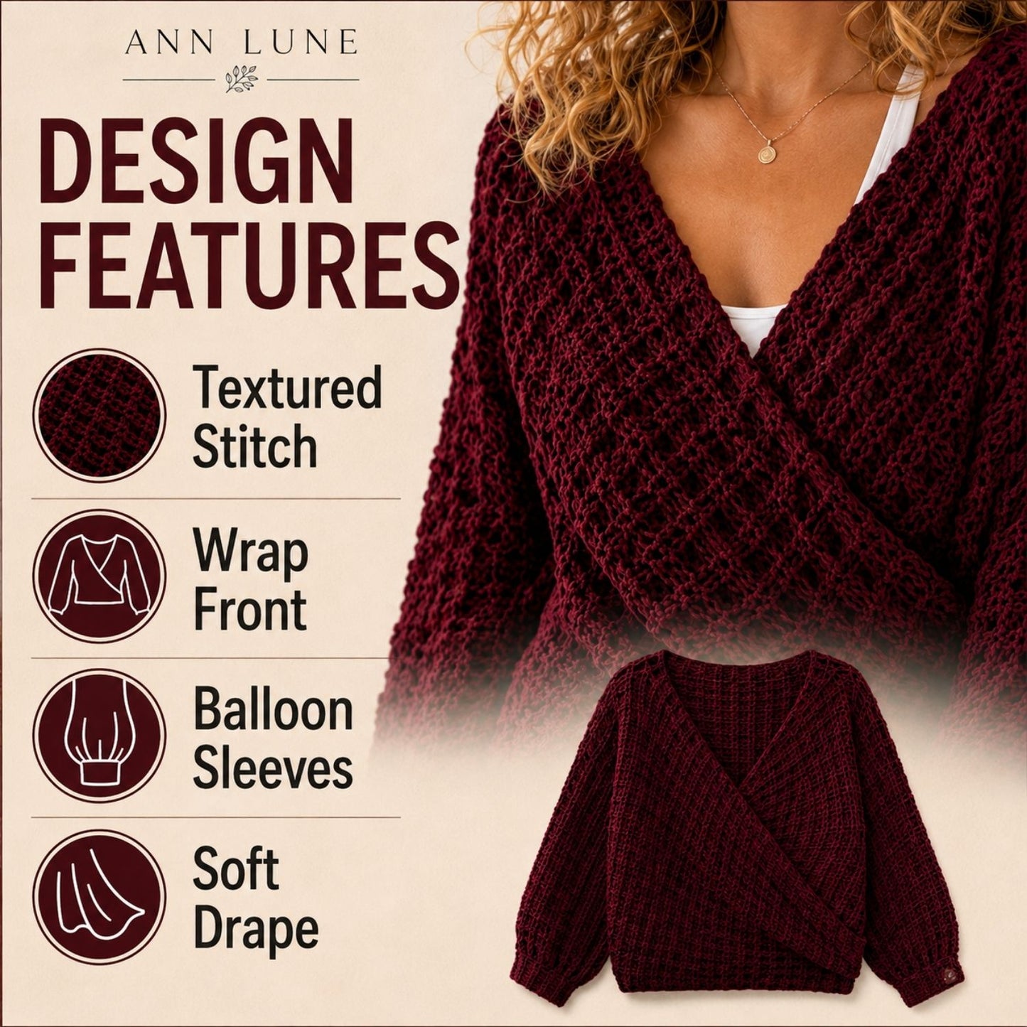 Knit-Look Wrap Sweater with Sleeves Crochet Pattern PDF, Easy Boho Sweater Shrug, Cozy Winter Wrap for Women