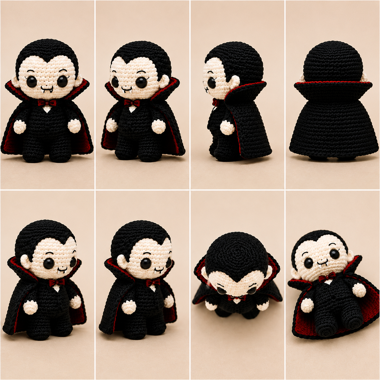 Halloween Crochet Pattern Bundle | 8 Amigurumi Dolls PDF | Witch, Frankenstein, Vampire, Mummy, Skeleton & More