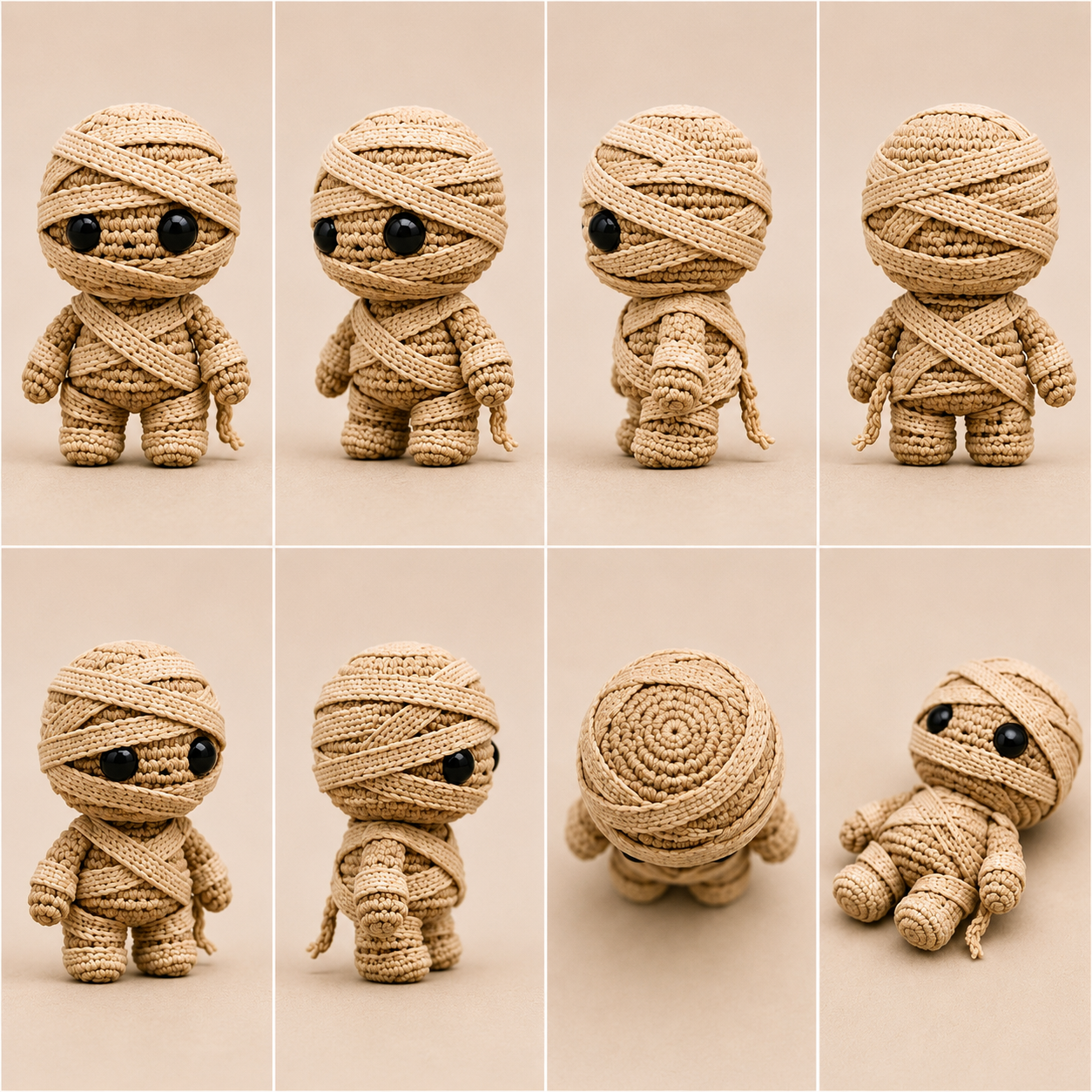 Halloween Crochet Pattern Bundle | 8 Amigurumi Dolls PDF | Witch, Frankenstein, Vampire, Mummy, Skeleton & More