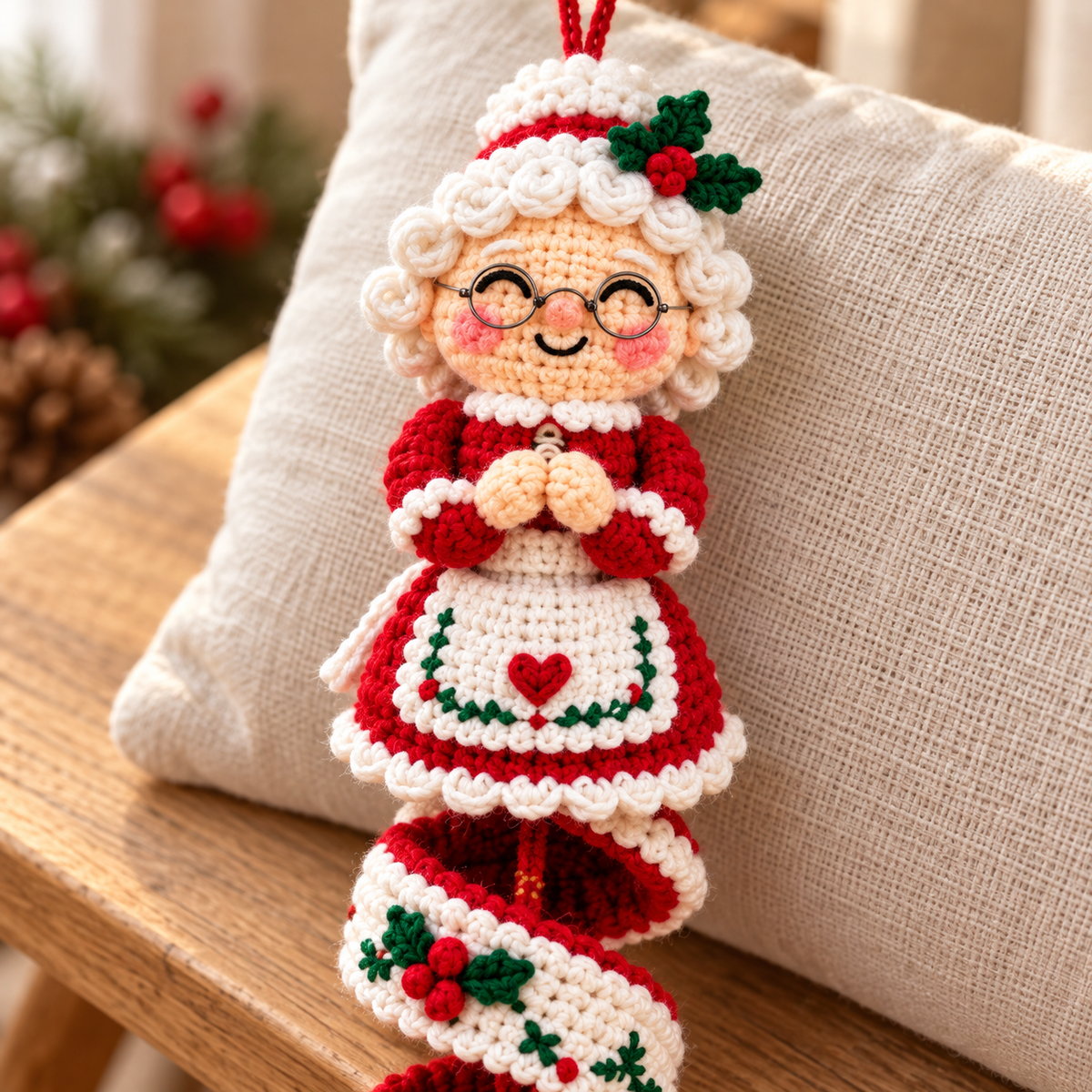 Crochet Christmas Spiral Hanging Ornaments PDF – Santa & Snowman Patterns