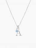 Birthstone Initial Necklace