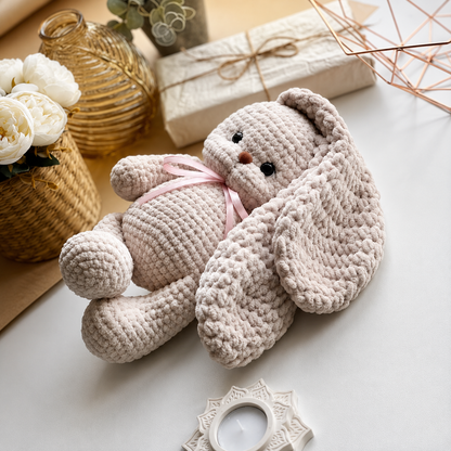Crochet Bunny Pattern, Amigurumi Rabbit Toy (PDF)