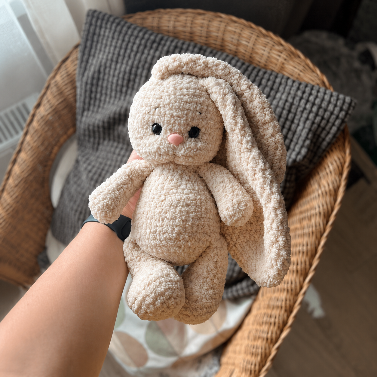Crochet Bunny Pattern, Amigurumi Rabbit Toy (PDF)