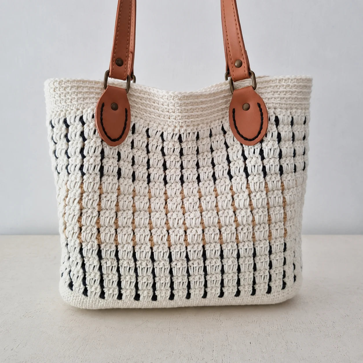 Elvina Crochet Tote Bag Pattern PDF | Beginner-Friendly Shoulder Tote | Elegant Market Bag | Modern Crochet Purse Tutorial | Instant Digital Download