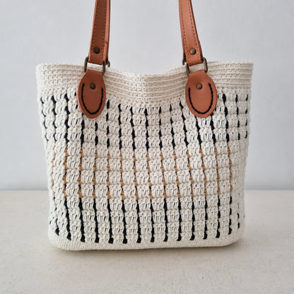 Elvina Crochet Tote Bag Pattern PDF | Beginner-Friendly Shoulder Tote | Elegant Market Bag | Modern Crochet Purse Tutorial | Instant Digital Download