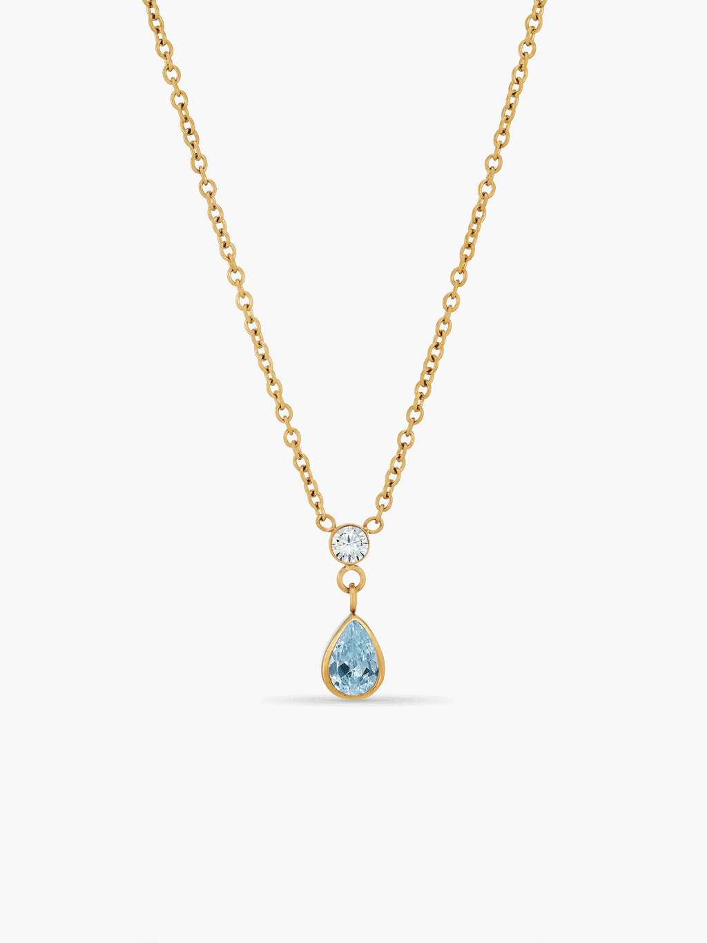 Duo Birthstone Drop Necklace