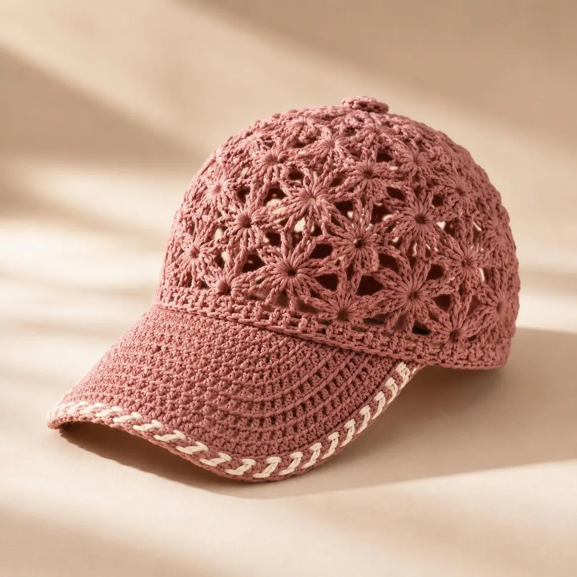 Crochet Baseball Cap Pattern Bundle PDF, 12 Lace Summer Hat Patterns, Mesh Crochet Cap Tutorial, Instant Download