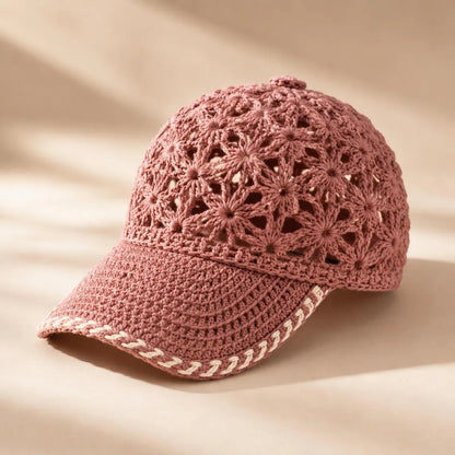 Crochet Baseball Cap Pattern Bundle PDF, 12 Lace Summer Hat Patterns, Mesh Crochet Cap Tutorial, Instant Download