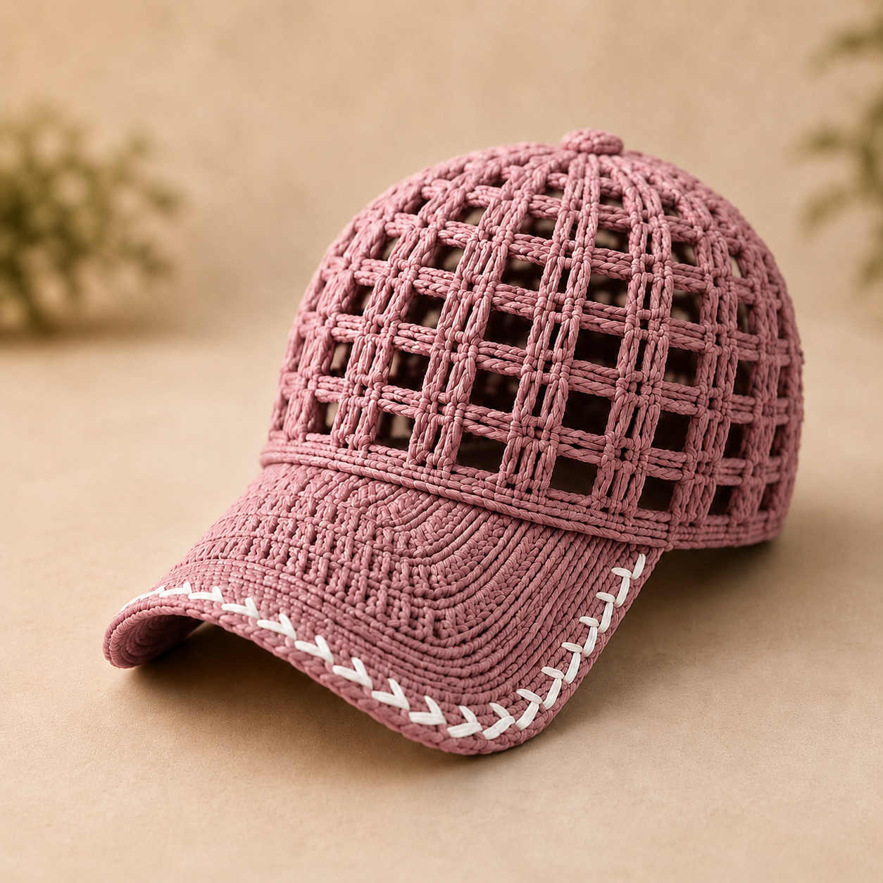Open Mesh Crochet Baseball Cap Pattern PDF, Adult Summer Hat, 3 Sizes, 12 Color Ideas, Digital Download