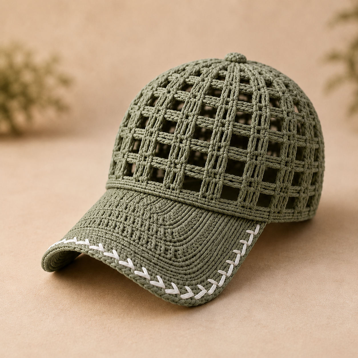 Open Mesh Crochet Baseball Cap Pattern PDF, Adult Summer Hat, 3 Sizes, 12 Color Ideas, Digital Download