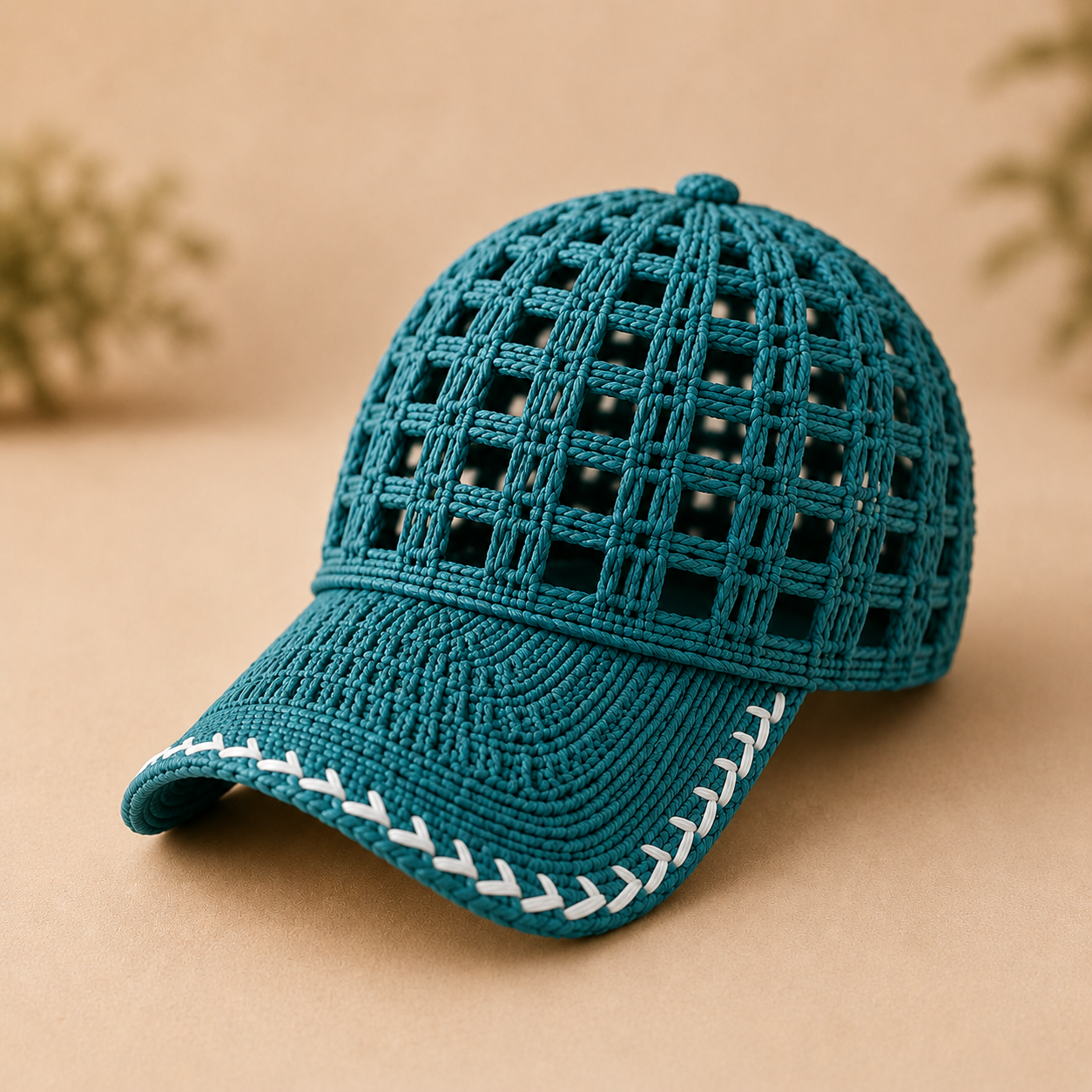 Open Mesh Crochet Baseball Cap Pattern PDF, Adult Summer Hat, 3 Sizes, 12 Color Ideas, Digital Download
