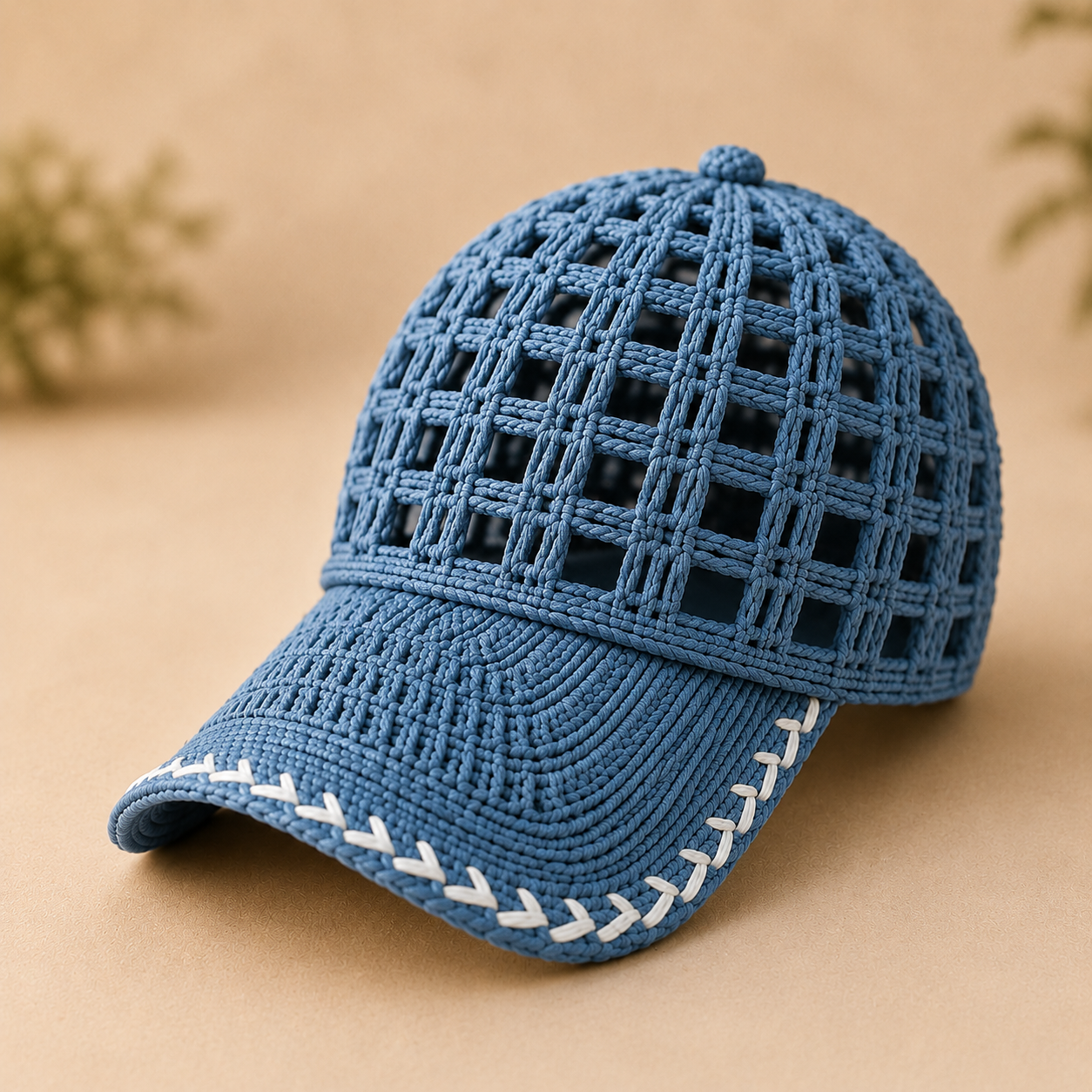 Open Mesh Crochet Baseball Cap Pattern PDF, Adult Summer Hat, 3 Sizes, 12 Color Ideas, Digital Download