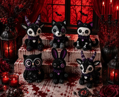 Gothic Crochet Amigurumi Pattern Set | Halloween Crochet Plushies Pattern | Amigurumi Dolls Pattern (PDF Download)