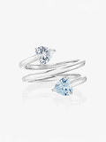 Twin Hearts Birthstone Ring