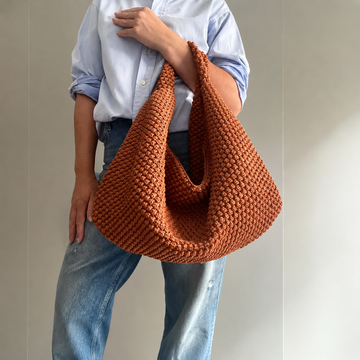 VERA Bag Crochet Pattern PDF, Large Shoulder Bag Tutorial, Zipper or Magnetic Closure, 6 Languages, Instant Download