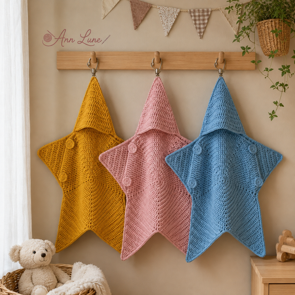 Baby Star Cocoon Crochet Pattern PDF, Newborn Photo Prop, Star-Shaped Blanket & Costume, Adjustable Size, Digital Download