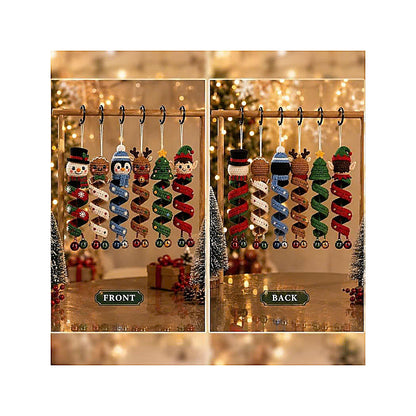 6 Christmas Spiral Ornaments Crochet Bundle Pattern Bundle, 6 Spiral Spinning Craft PDF, Home DecorCreate a festive set of adorable crochet Christmas ornaments with this 6-design Spinning Spiral Ornament Bundle! 🎄✨-TDS
