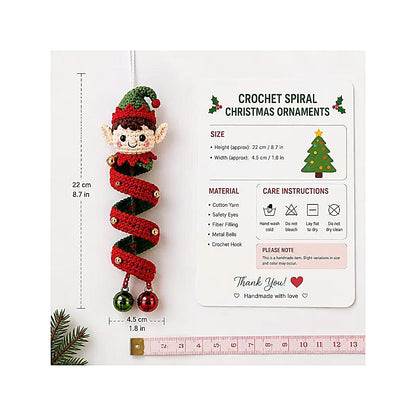 6 Christmas Spiral Ornaments Crochet Bundle Pattern Bundle, 6 Spiral Spinning Craft PDF, Home DecorCreate a festive set of adorable crochet Christmas ornaments with this 6-design Spinning Spiral Ornament Bundle! 🎄✨-TDS