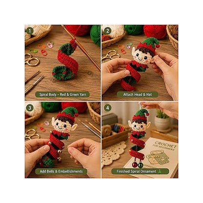 6 Christmas Spiral Ornaments Crochet Bundle Pattern Bundle, 6 Spiral Spinning Craft PDF, Home DecorCreate a festive set of adorable crochet Christmas ornaments with this 6-design Spinning Spiral Ornament Bundle! 🎄✨-TDS