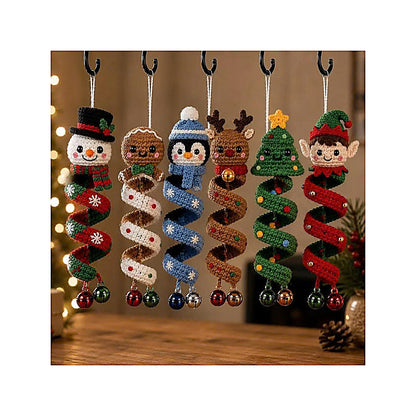 6 Christmas Spiral Ornaments Crochet Bundle Pattern Bundle, 6 Spiral Spinning Craft PDF, Home DecorCreate a festive set of adorable crochet Christmas ornaments with this 6-design Spinning Spiral Ornament Bundle! 🎄✨-TDS